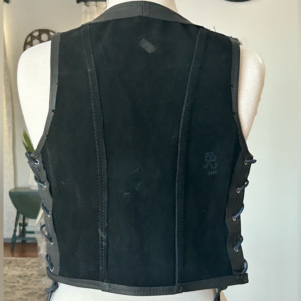 Art’s Riding Apparel Ladies Buffalo Nickel Leather Vest, Adjust Made in America - Picture 7 of 8
